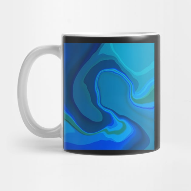 Abstract blue irregular shapes by CreaKat